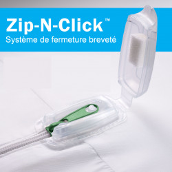 Système de fermeture Zip'N'Click  CleanRest® de la housse anti punaise de lit Queen Size