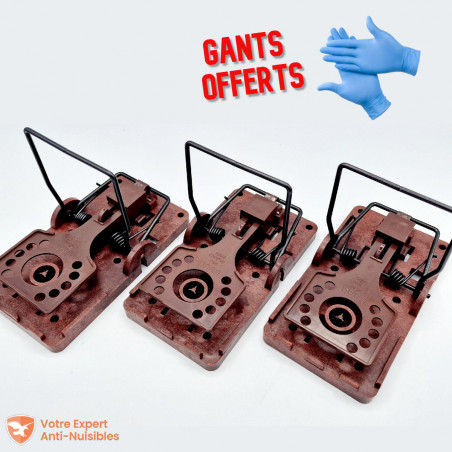 Tapette à rat Gorilla Traps en plastique (lot de 3)