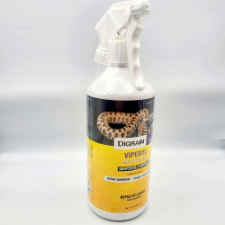 Bouteille de 1 litre Viperyl répulsif anti serpent dans son emballage.