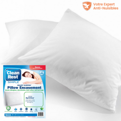 Housse protège oreiller anti acarien & punaise de lit CleanRest®, 60x60cm