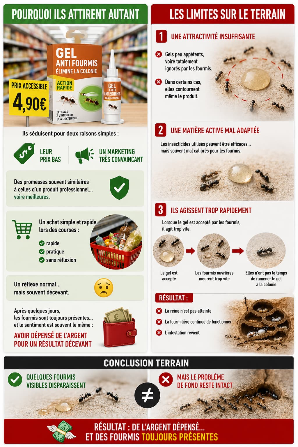 Gel anti fourmis de grande surface : attraits et limites de leur efficacité