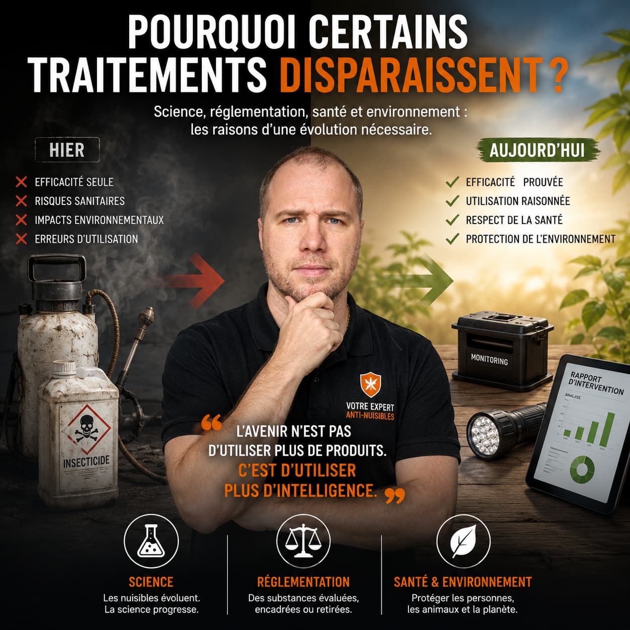 Pourquoi certains traitements anti-nuisibles disparaissent : évolution des pratiques professionnelles entre produits chimique