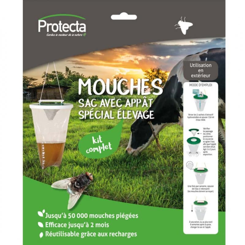 Merchandising du sac à mouche Protecta spécial élevage